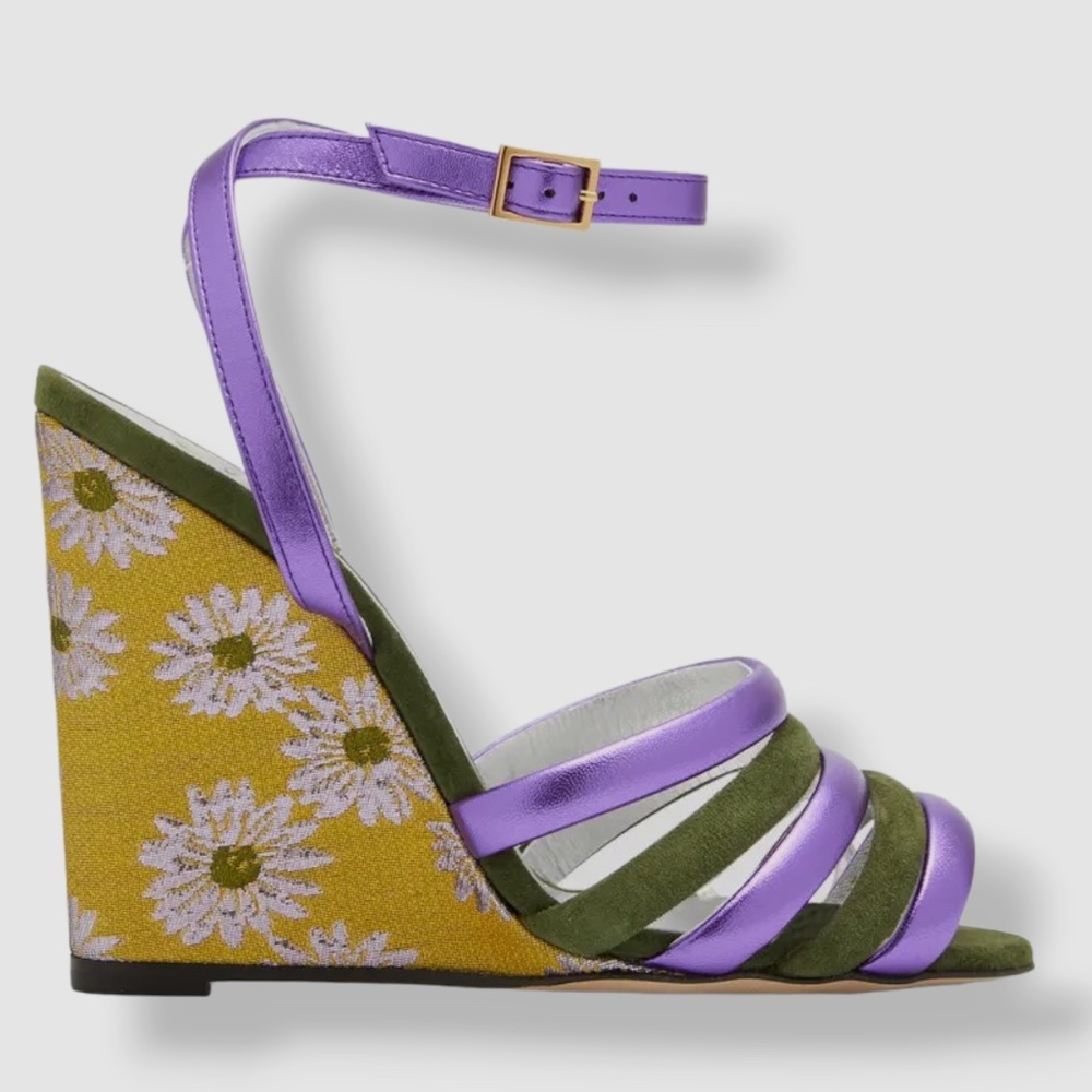 Brand new LA DOUBLE J JACQUARD MARGARITA TONES WEDGE 38 EU / 8 US